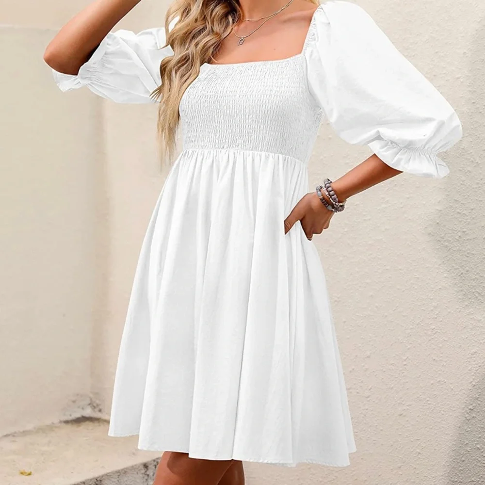 green emerald velvet dress Flowy 3/4 Sleeve Dress | Comfy, Cute, Flirty